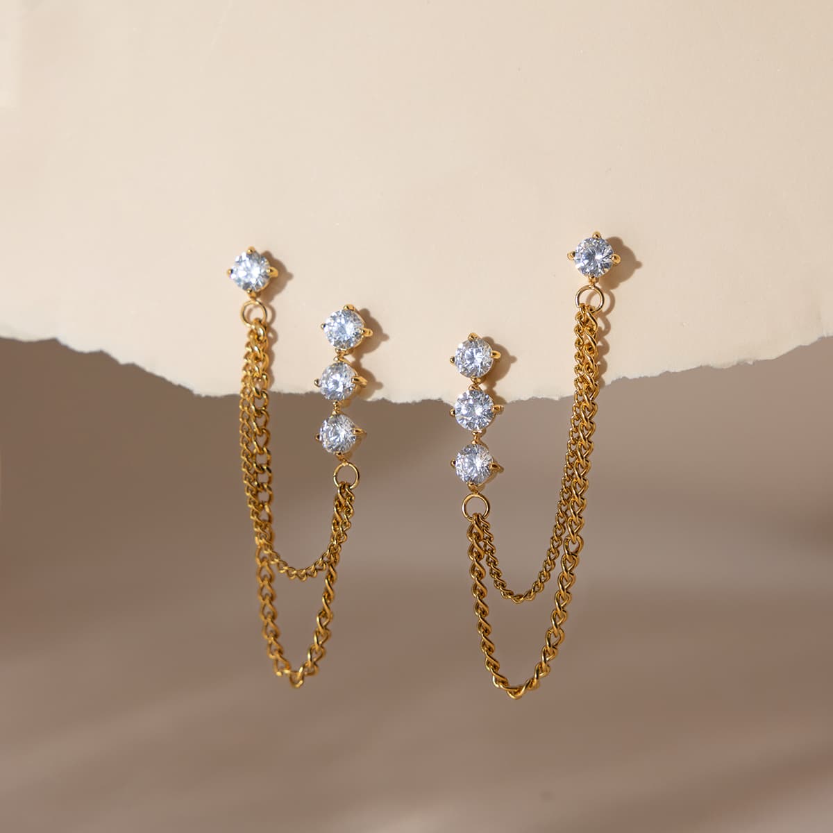 Linear Chain Earrings