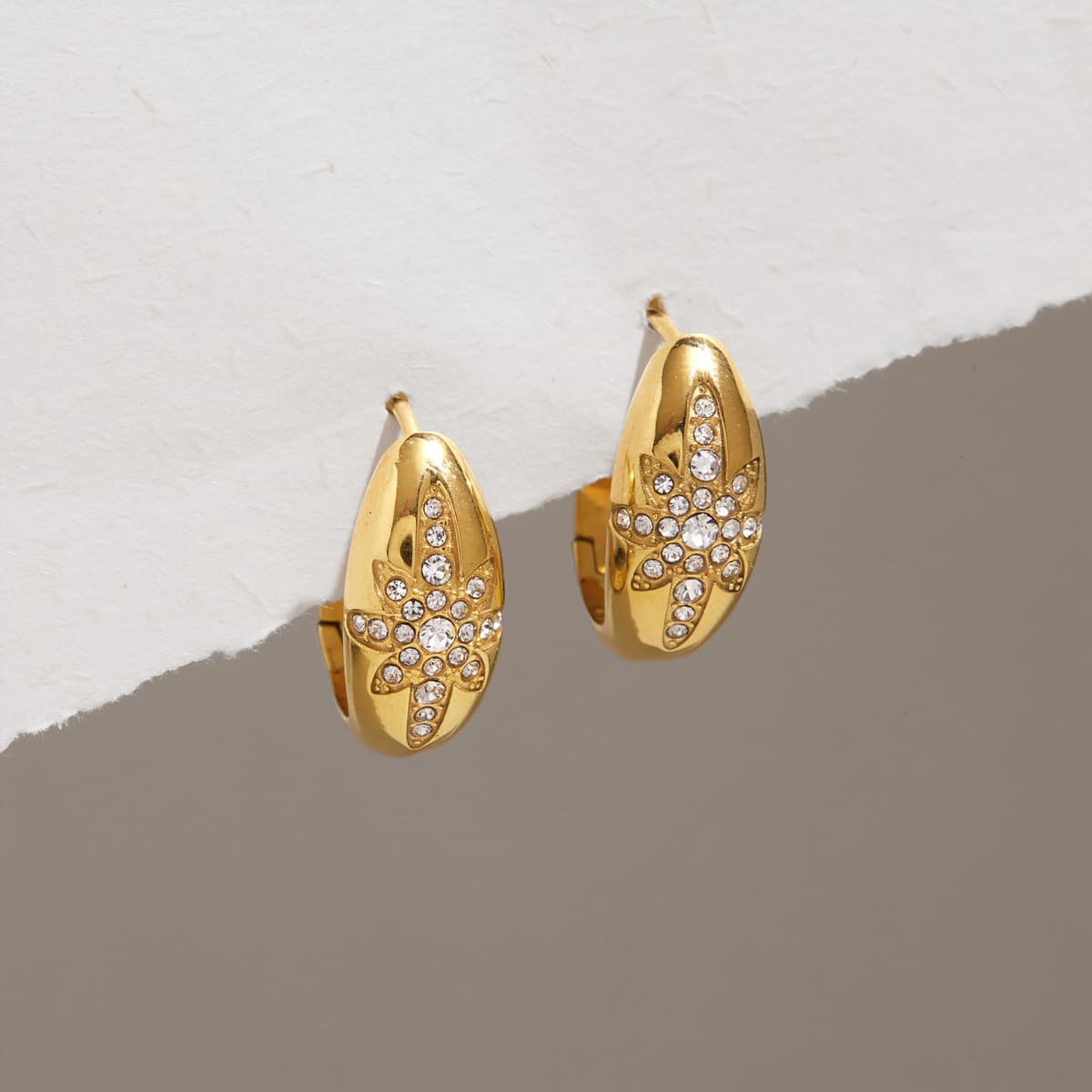 Star Hoop Earrings