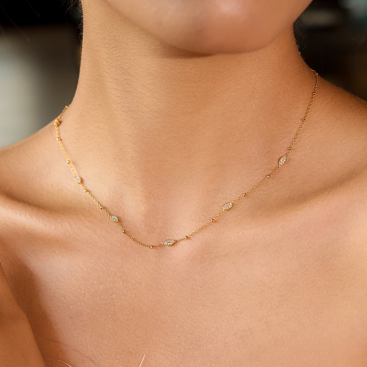 Dainty Marquise Necklace