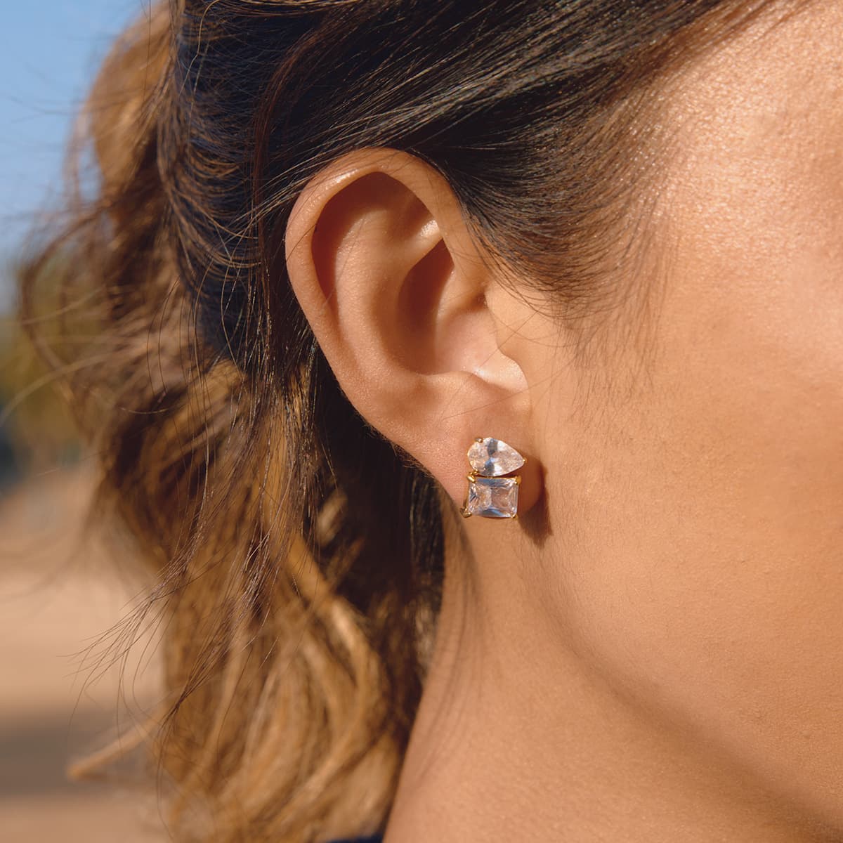 Teardrop Stud Earrings