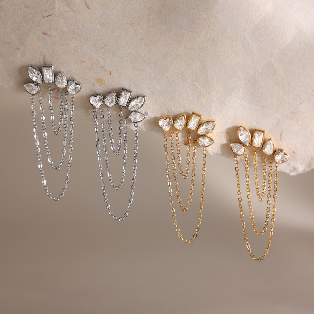 Layered Chain Earrings