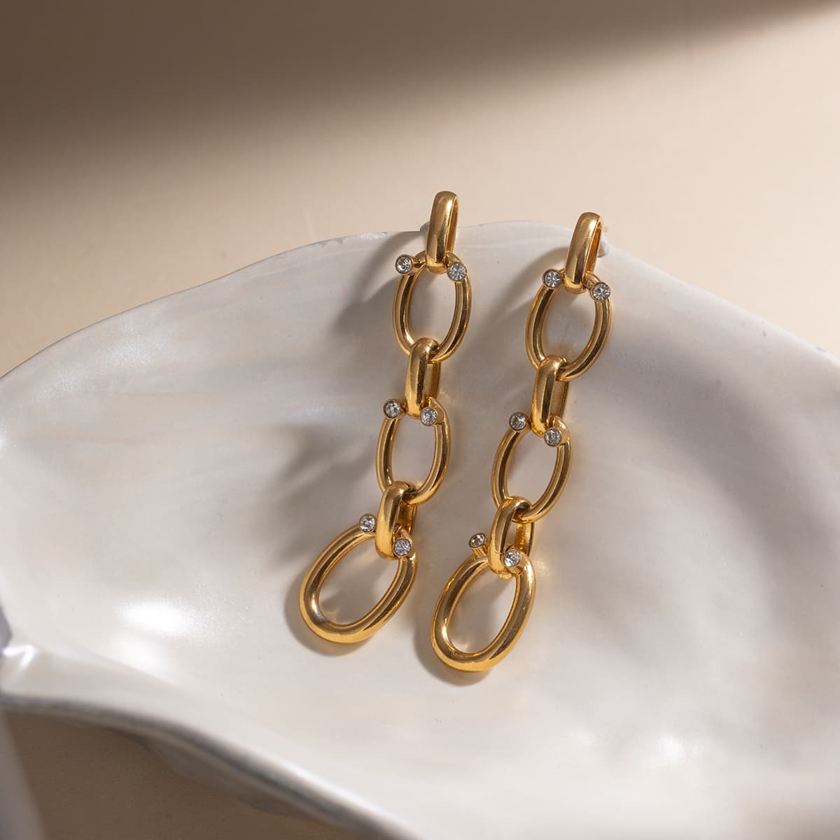 Link Zircon Earrings