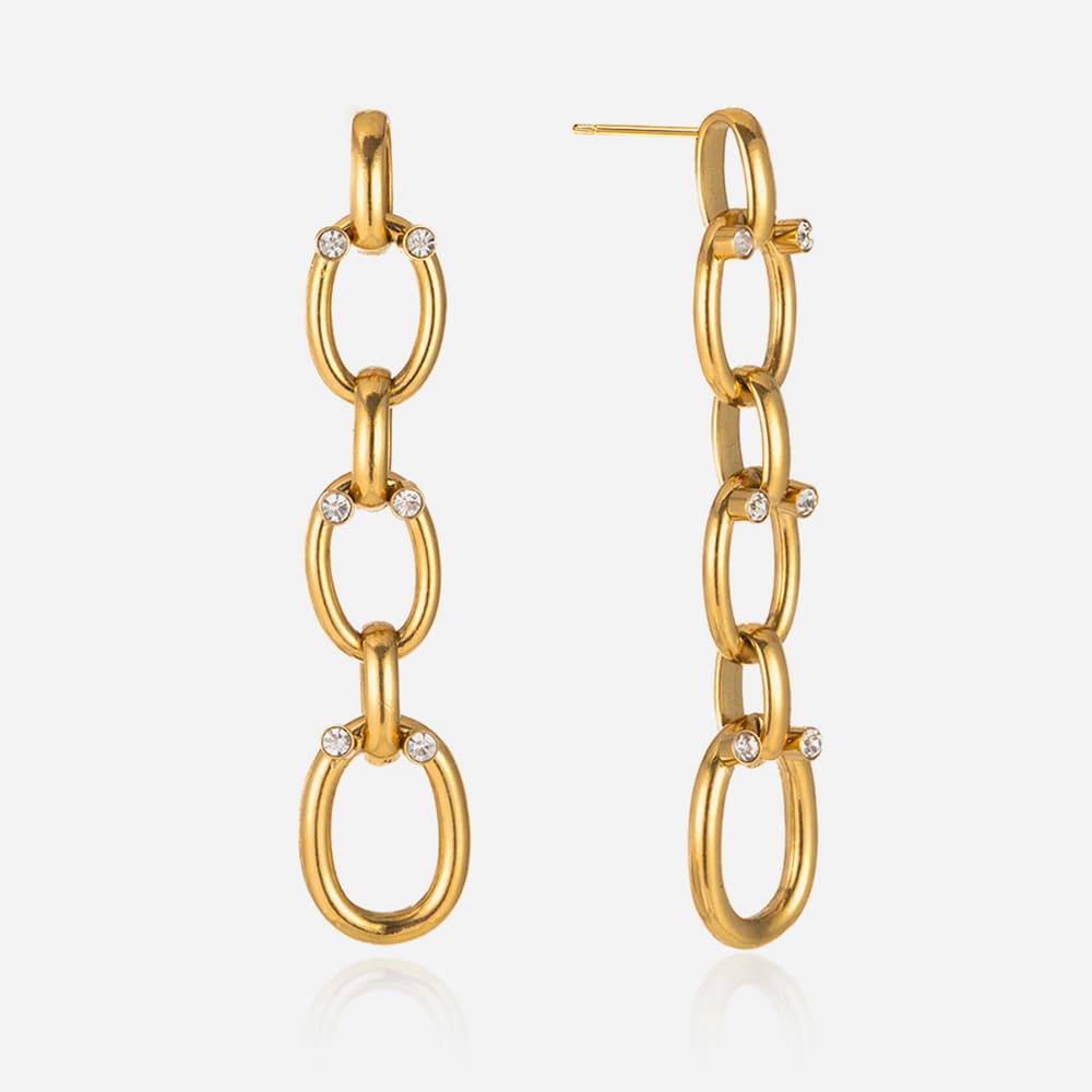 Link Zircon Earrings