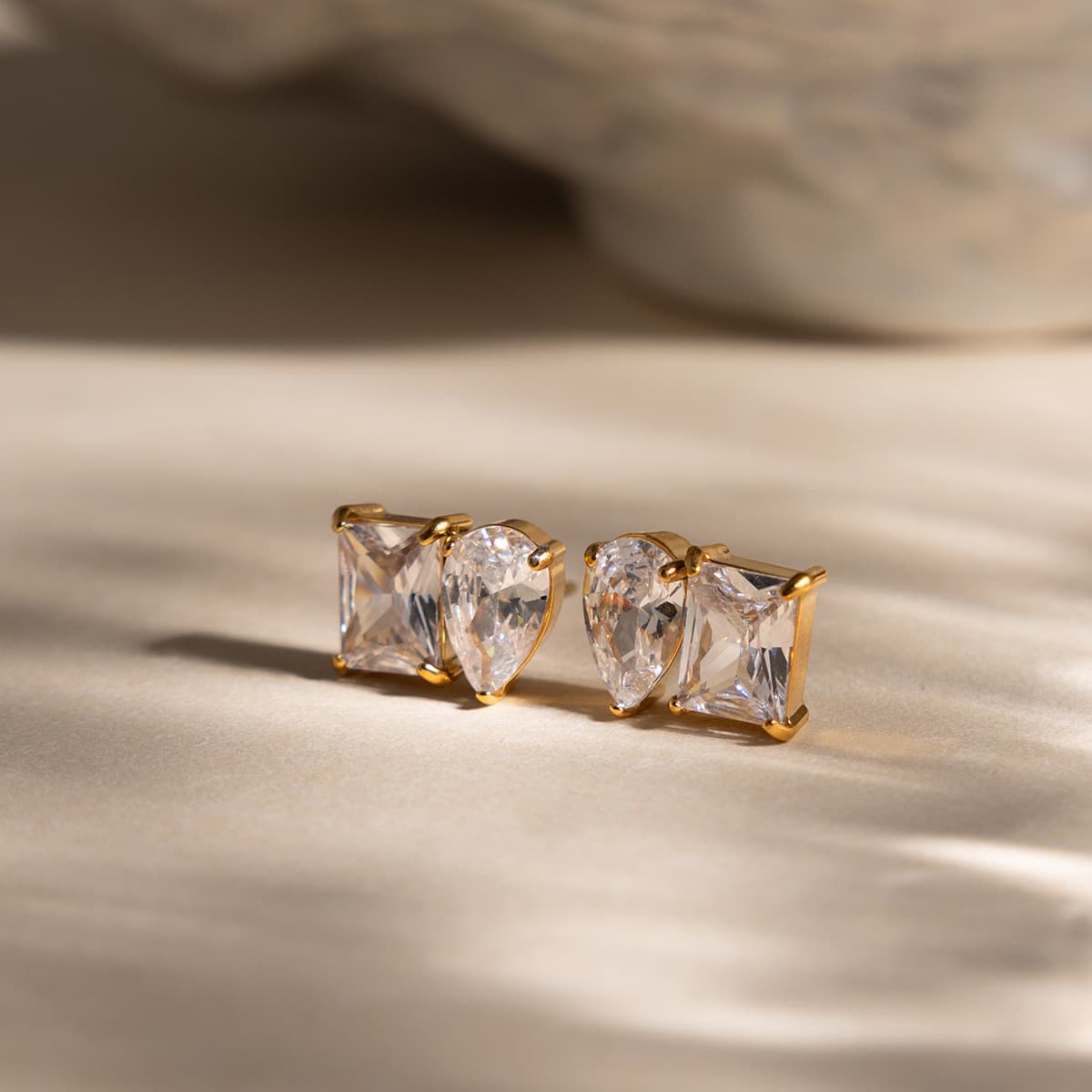 Teardrop Stud Earrings
