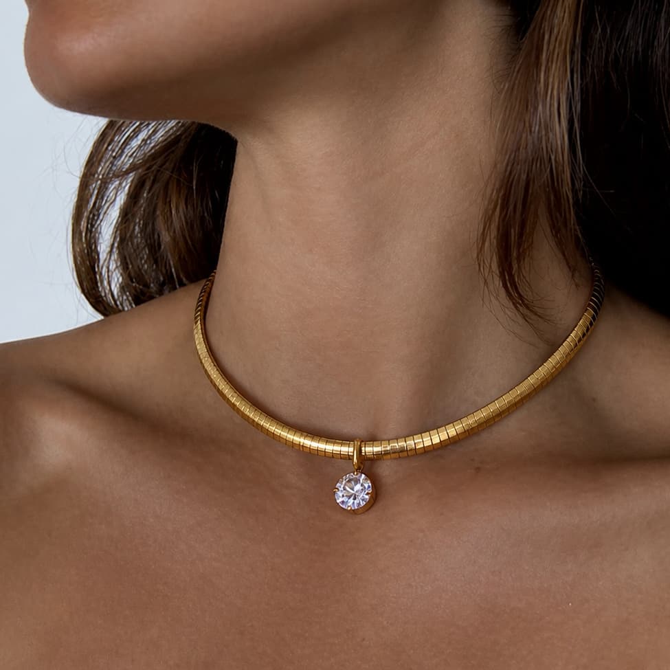 Round Zircon Choker