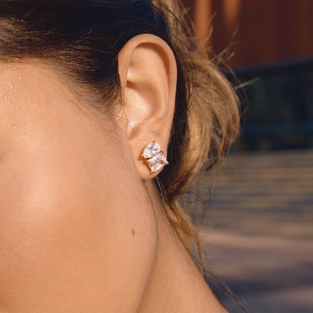 Teardrop Stud Earrings