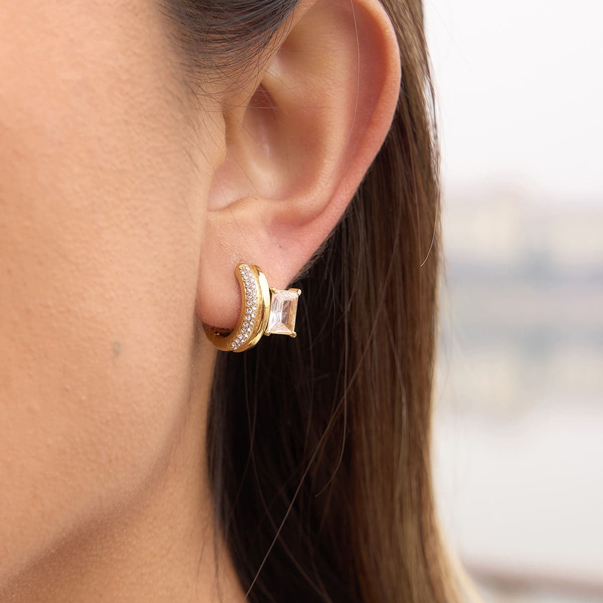 Crystal Hoop Earrings