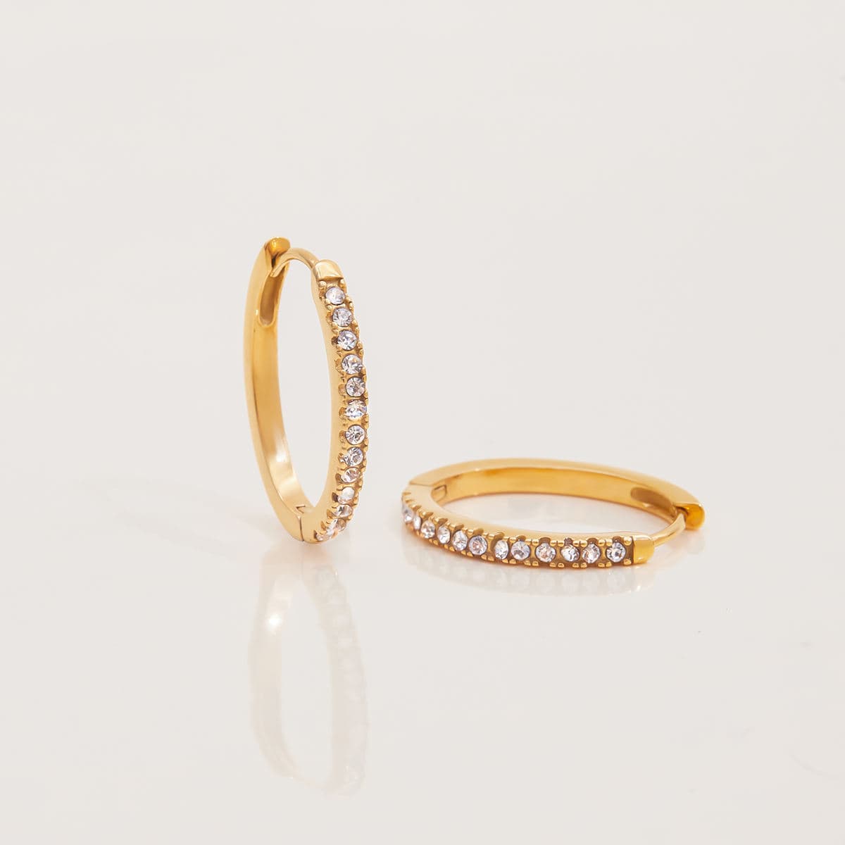 Classic Zircon Hoop Earrings