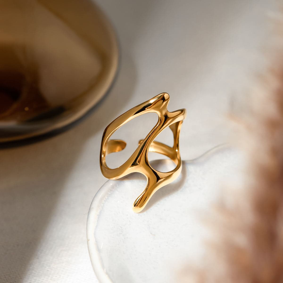 Sculptural Open Ring 