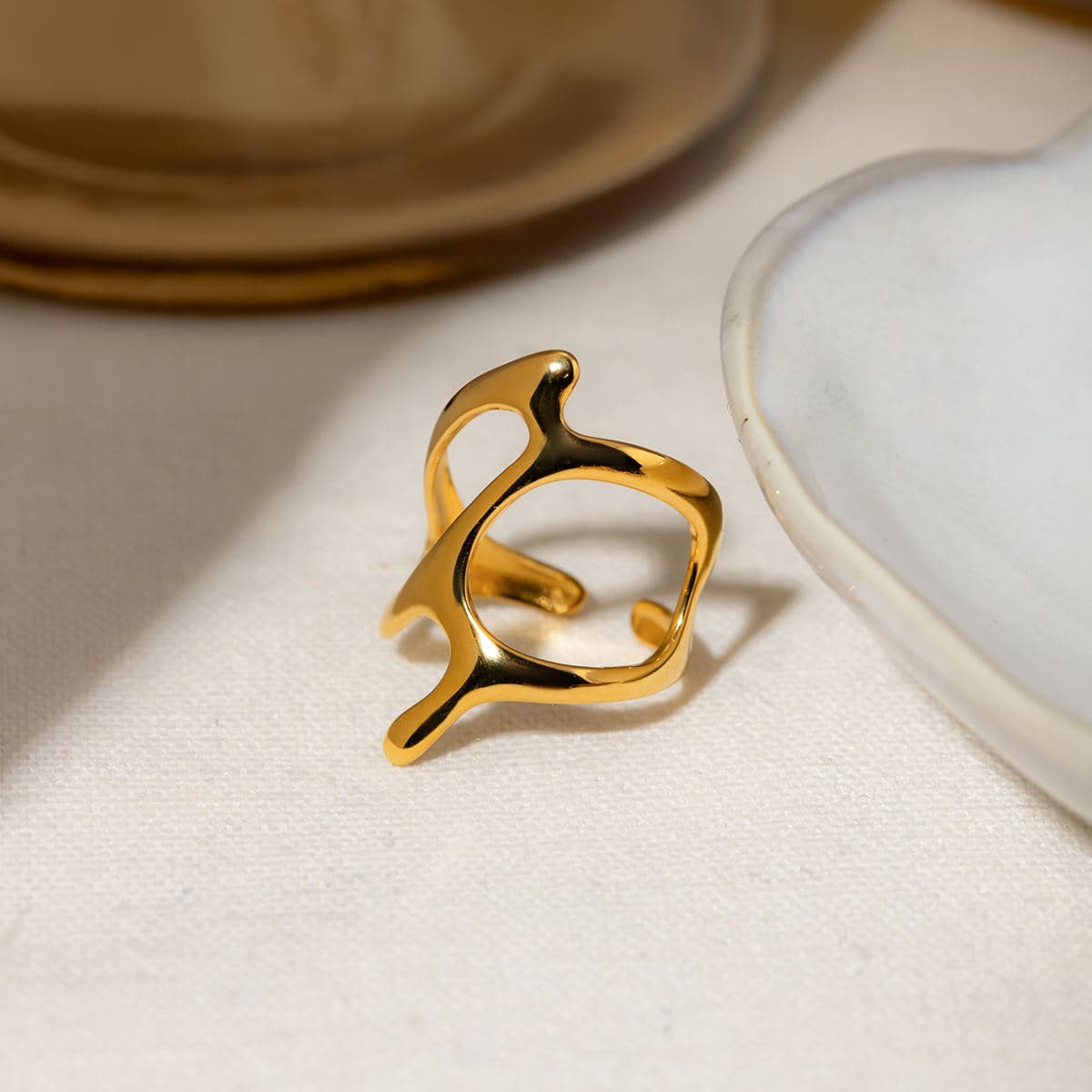 Sculptural Open Ring 