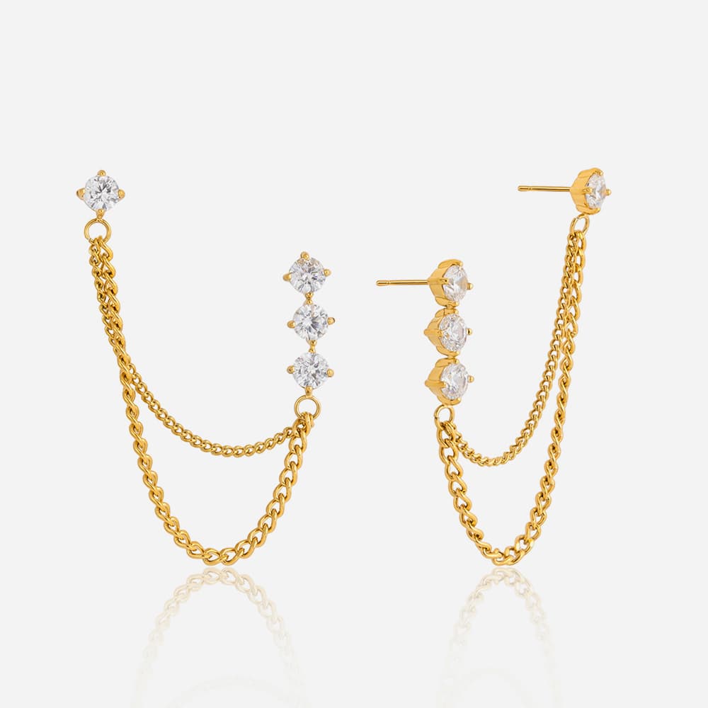 Linear Chain Earrings