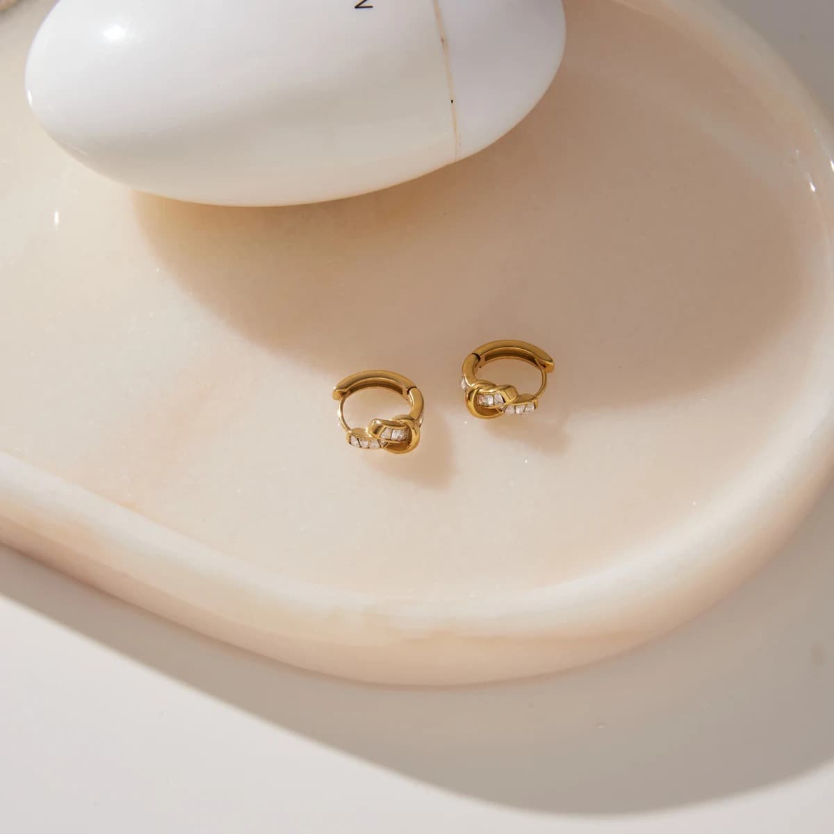 Knot Huggie Earrings