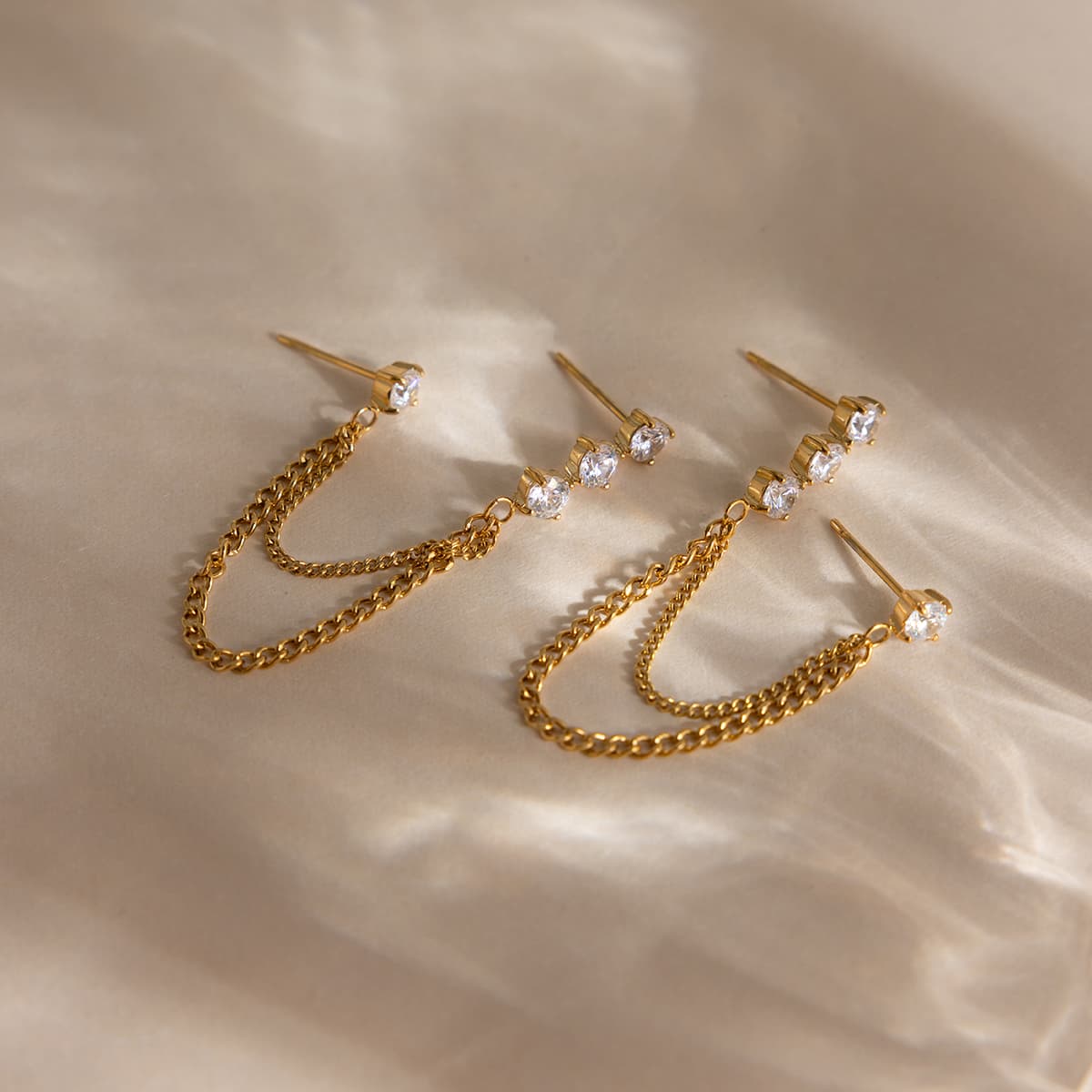 Linear Chain Earrings
