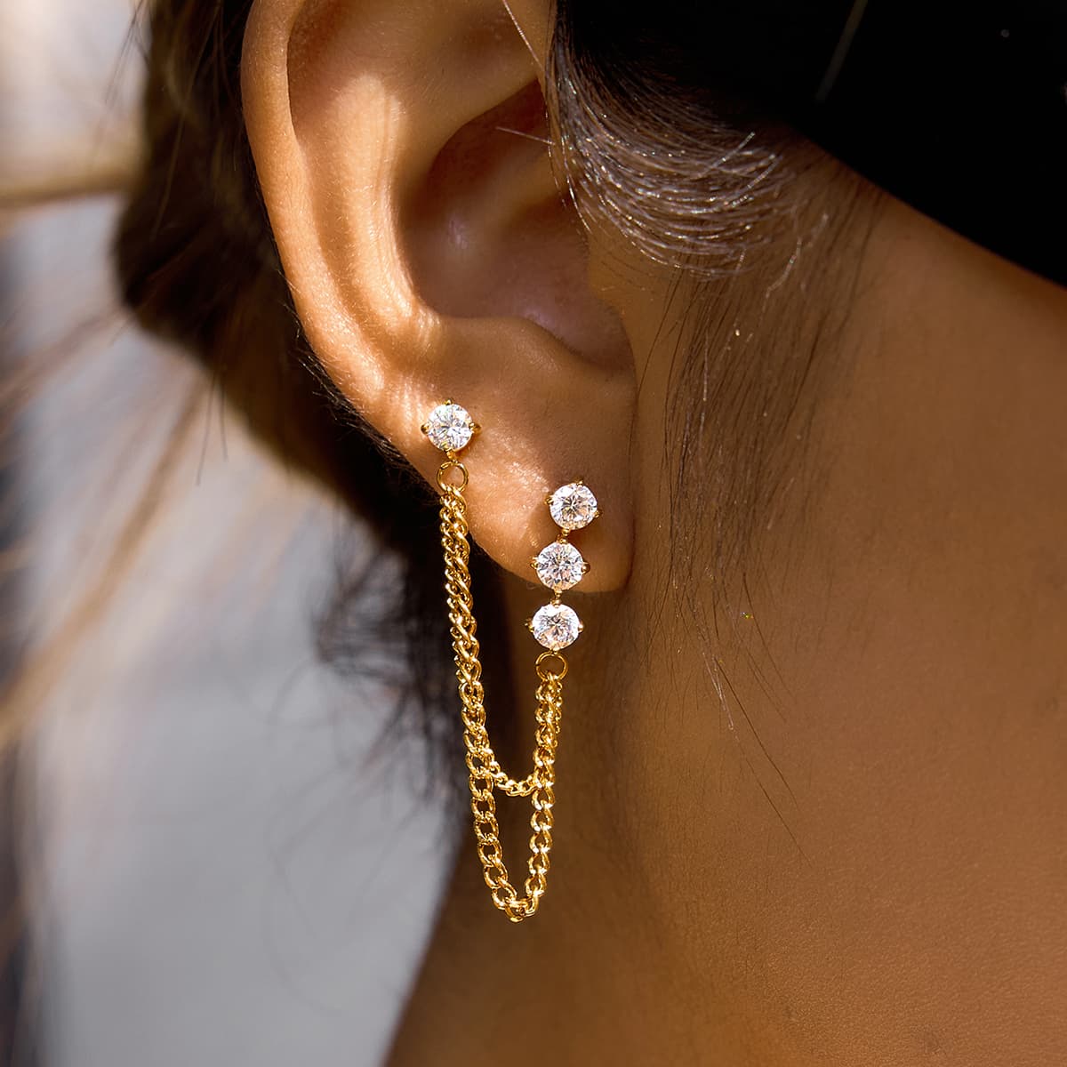 Linear Chain Earrings