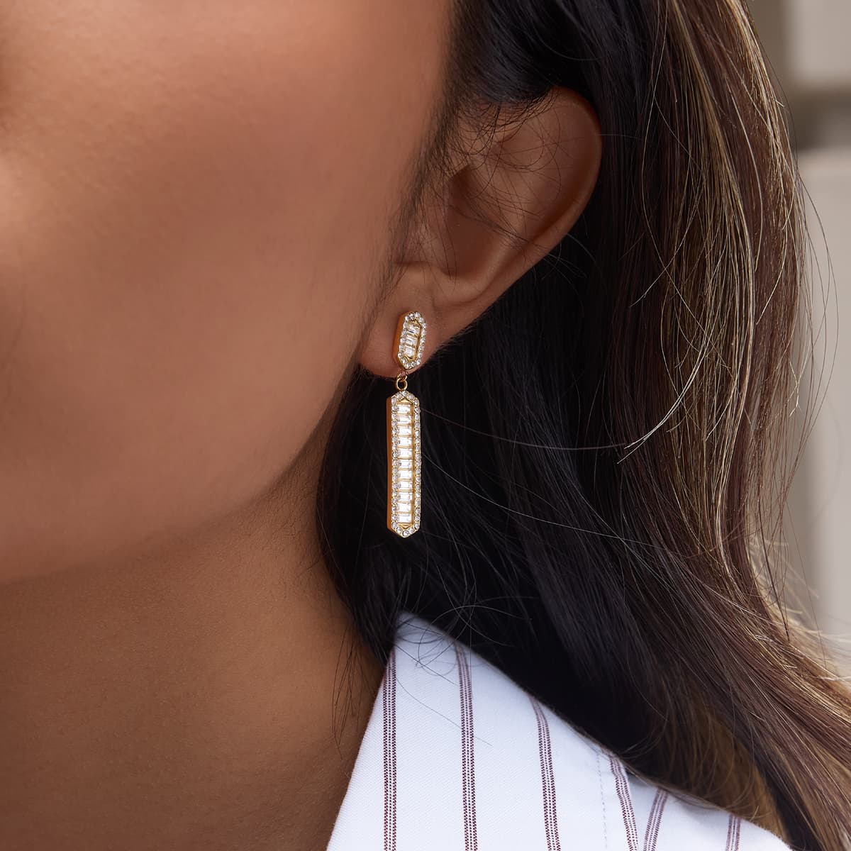 Hexagon Earrings