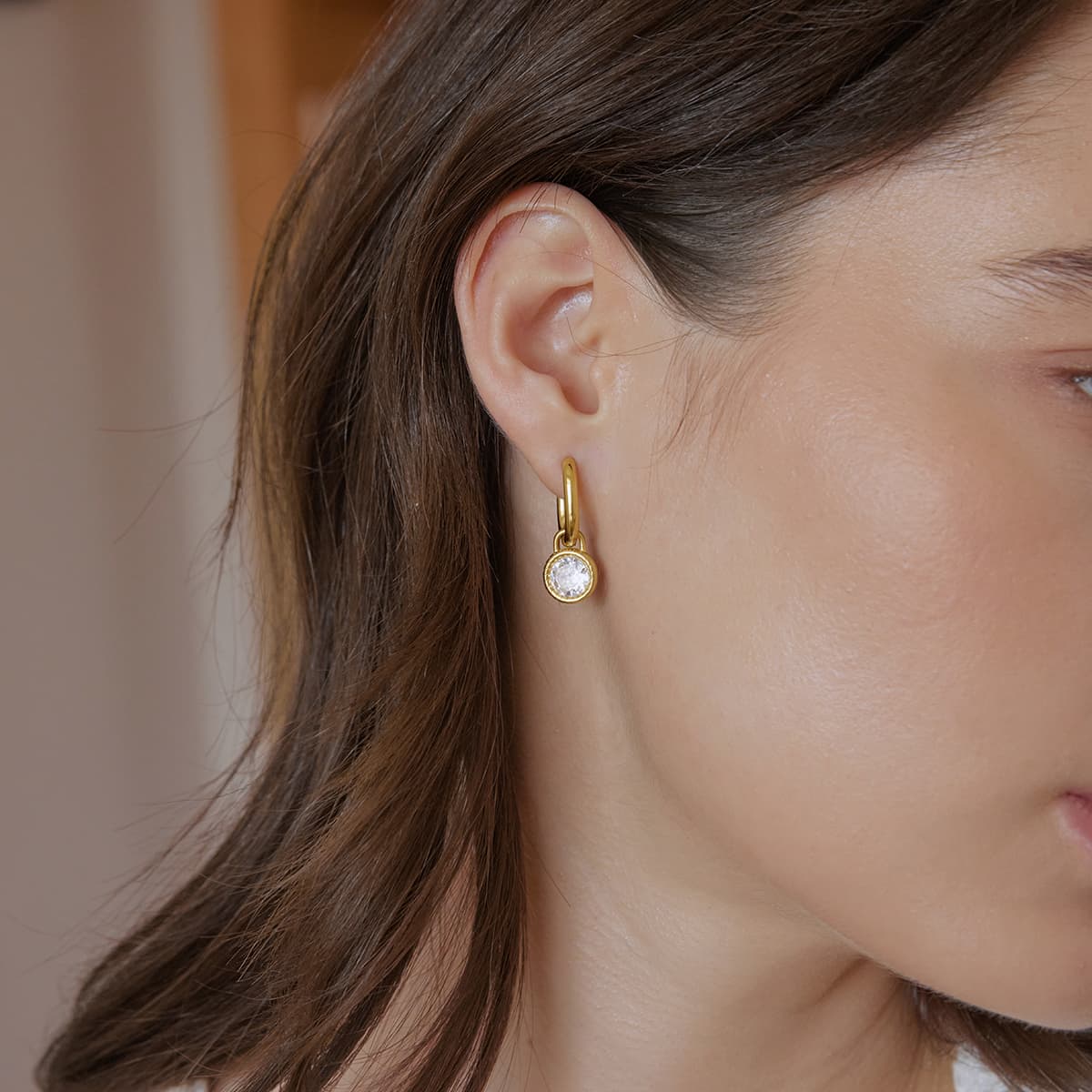 Zircon Threaded Earrings