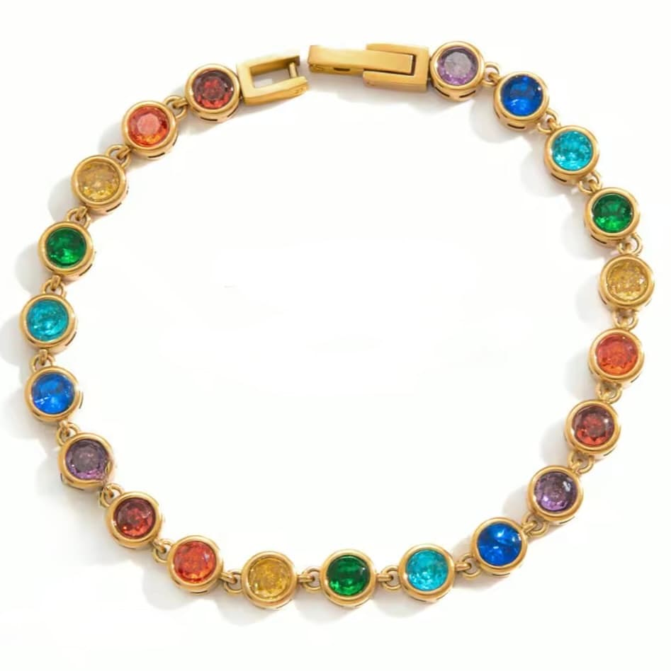 Rainbow Tennis Bracelet