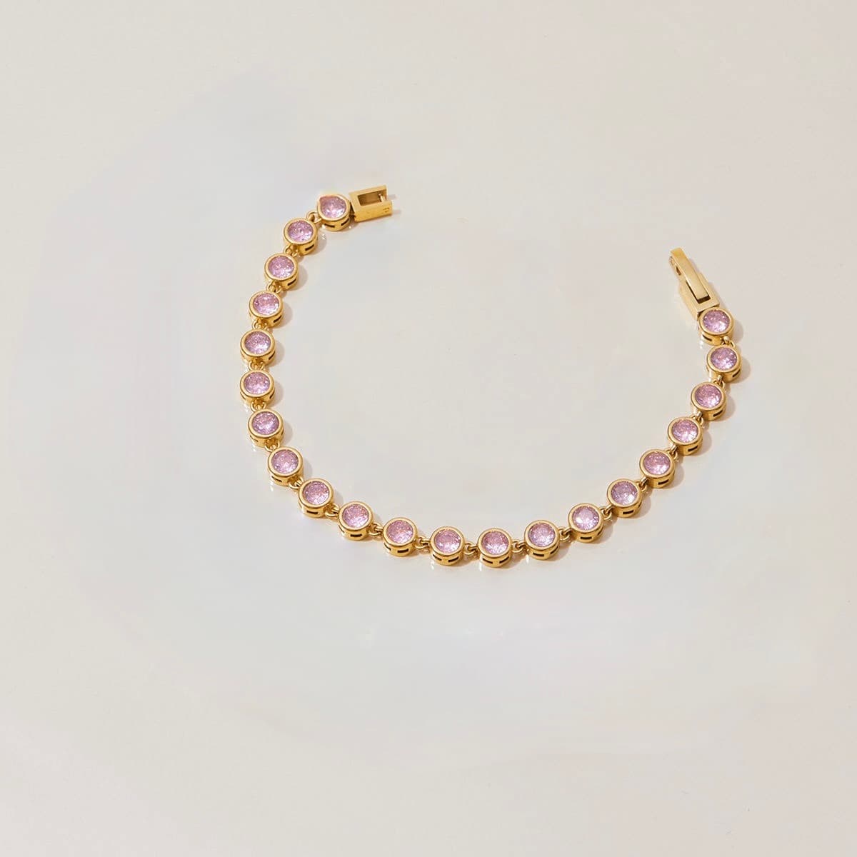 Pink Zircon Tennis Bracelet