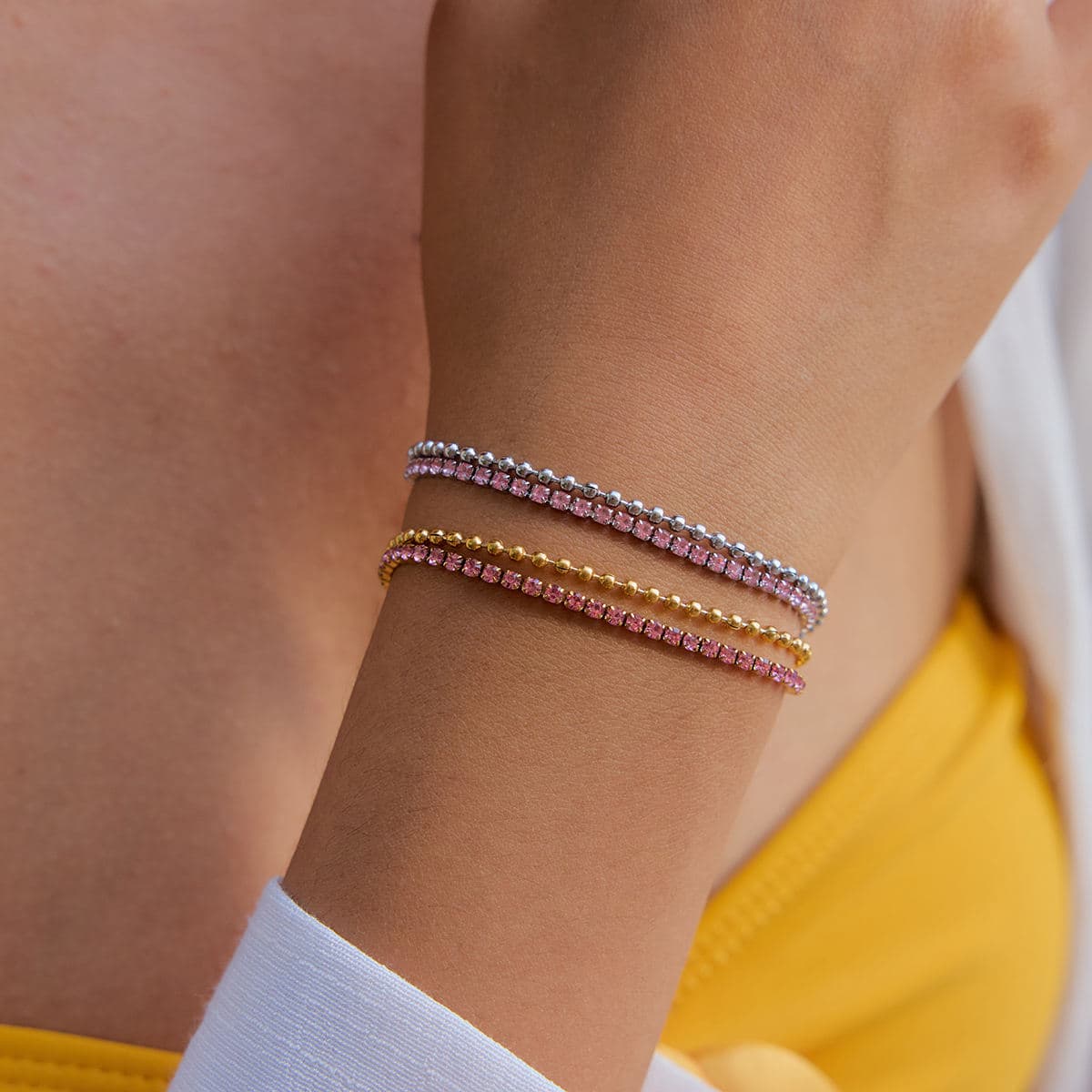 Pink Tennis Bracelet