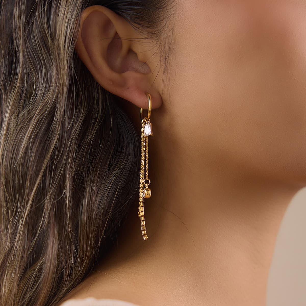 Three Layer Tassel Earrings