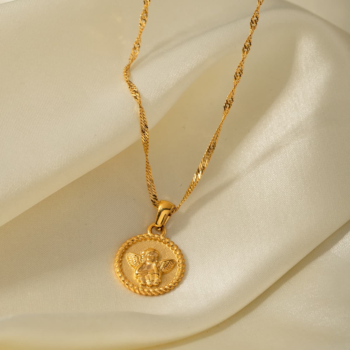 Engraved Medallion Necklace