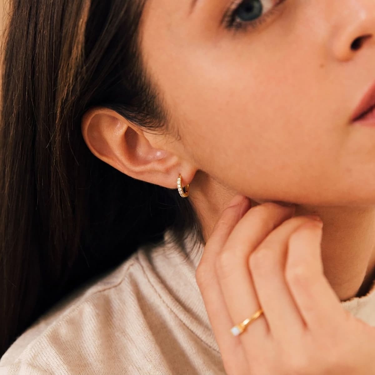 Small Huggie Earrings