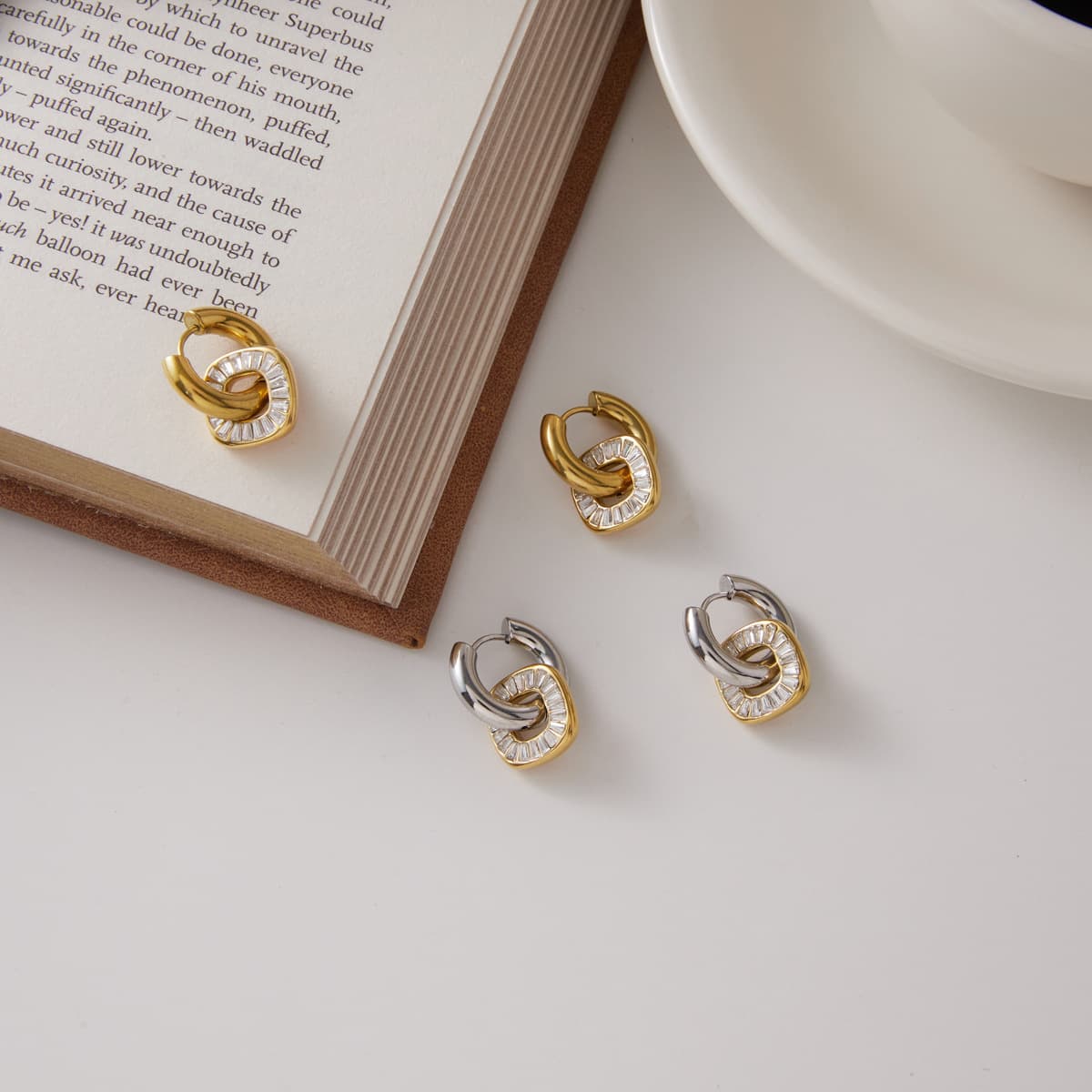 Double Ring Hoop Earrings