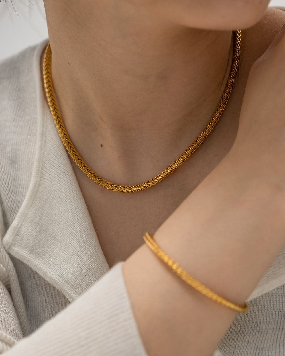 Braided Herringbone Necklace