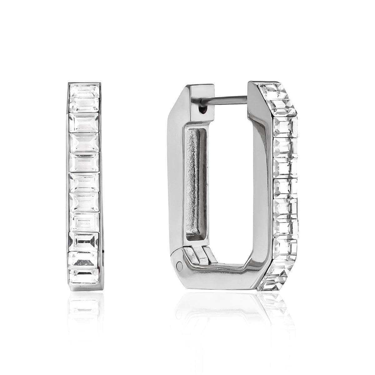 Baguette Hoop Earrings